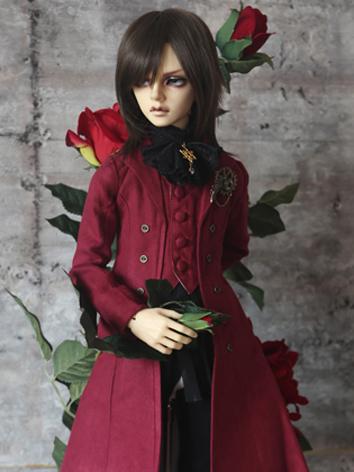 BJD Clothes Boy Black/Red Knight Suit for SD Ball-jointed Doll