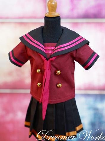 BJD Clothes Female Red Sailor Suit for MSD/SD Ball-jointed Doll