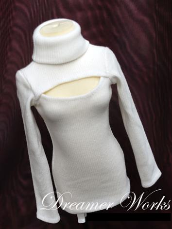 BJD Clothes Female White/Black Sweater for MSD/SD Ball-jointed Doll