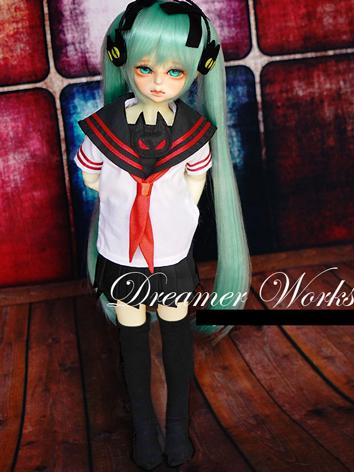 BJD Clothes Female White&Red Sailor Suit for MSD/SD Ball-jointed Doll