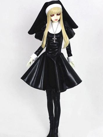 Bjd Clothes Girl Black Long Dress 【killer nun】for SD16/SD13/SD10/MSD Ball-jointed Doll