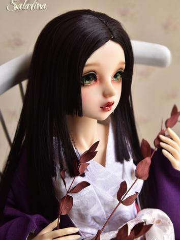 BJD Wig Girl Dark Brown Straight Hair for SD/MSD Size Ball-jointed Doll