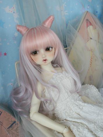 BJD Wig Girl Pink Hair[374-375] for YOSD/MSD Size Ball-jointed Doll