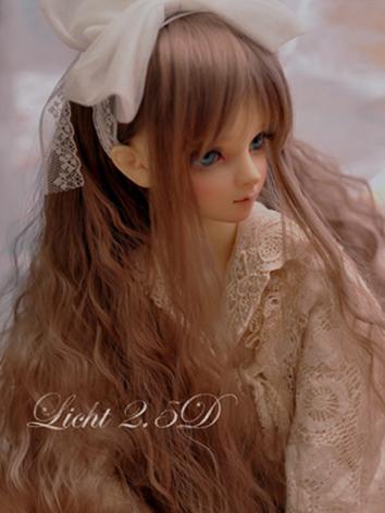BJD Wig Girl Brown Curly Hair [-C1- ] for SD/MSD/YOSD Size Ball-jointed Doll