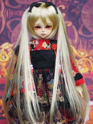 BJD Wig 1/4 Female Light Gold Long Wig for MSD Size Ball-jointed Doll