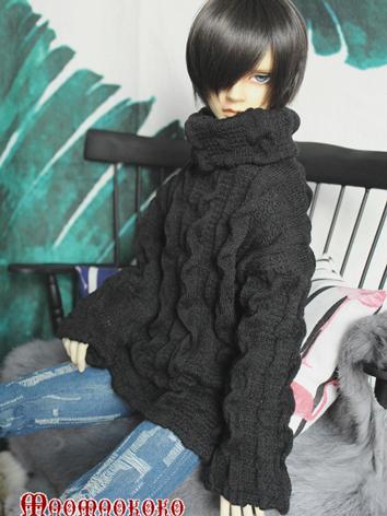 BJD Clothes Boy/Girl Black High-neck Sweater Top for 70cm/SD/MSD Ball-jointed Doll