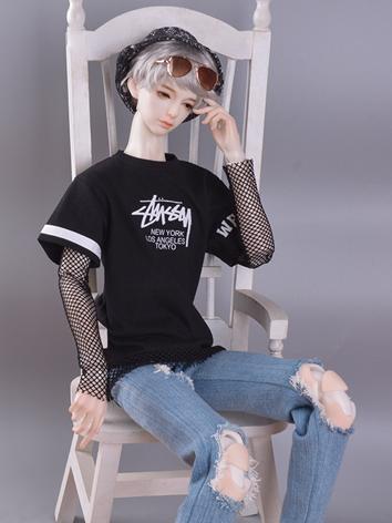 BJD Clothes Boy/Girl Black T-shirt for SD/70cm Size Ball-jointed Doll