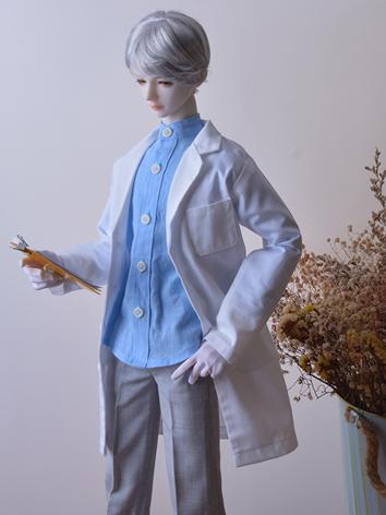 BJD Clothes Boy/Girl Coat Doctor's Overall for MSD/SD/70cm Size Ball-jointed Doll
