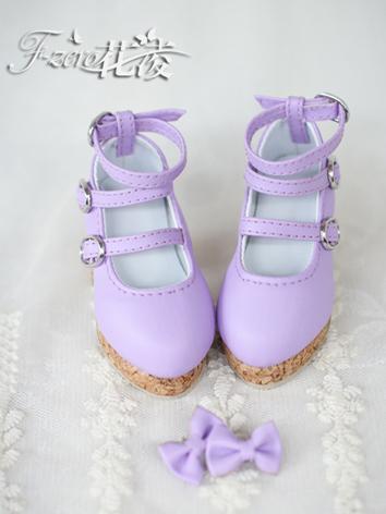 BJD 1/4 Shoes Girl Pink/Purple Highheels Shoes for MSD Size Ball-jointed Doll
