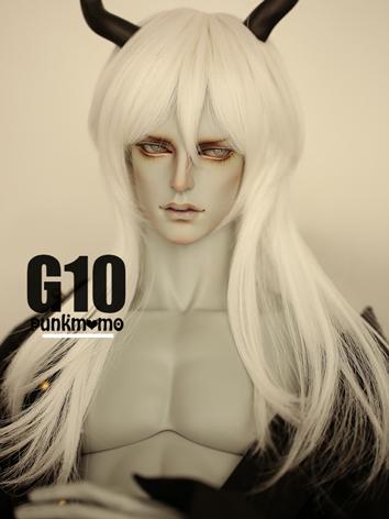 BJD Wig 1/3 Boy/Girl Wig White/Black Long Hair G10 for SD Size Ball-jointed Doll
