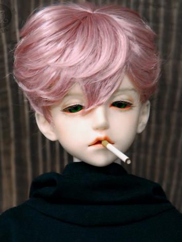 BJD Wig Boy Pink Short Hair Wig for SD/MSD/YOSD Size Ball-jointed Doll