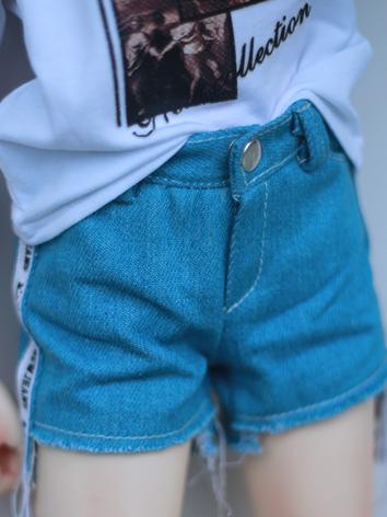 BJD Clothes Boy Blue Jeans Shorts for MSD/SD/SD17/70cm Ball-jointed Doll