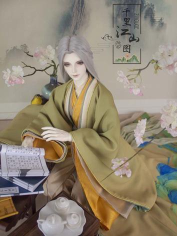 BJD Clothes Boy Golden Ancient Outfit Set (Qian li jiang shan)for SD/70cm/75cm Ball-jointed Doll