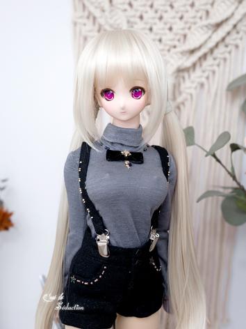 BJD Girl Wig Pink&White Long Hair for SD Size Ball-jointed Doll