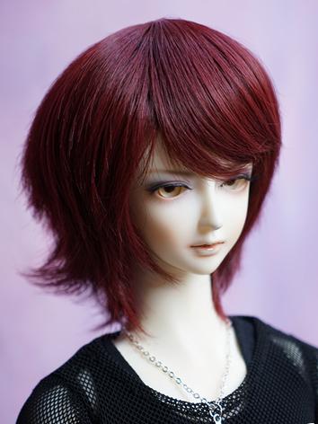 BJD 1/3 1/4 Wig Wine Short Hair for SD/MSD Size Doll Ball-jointed doll