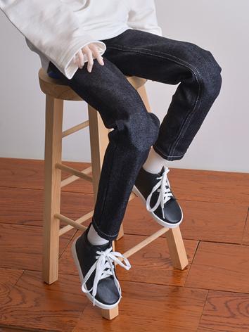 BJD Clothes Boy Black/White Jeans Trousers for MSD/SD/70cm Size Ball-jointed Doll