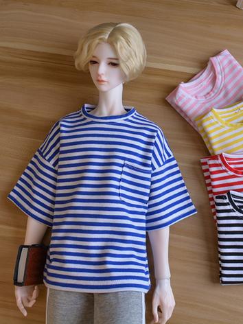 BJD Clothes Boy Stripe T-shirt for MSD/SD/70cm Size Ball-jointed Doll