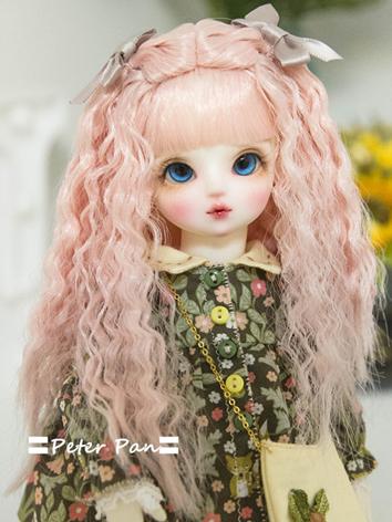 BJD Wig Girl Pink Hair Wig for SD/ 1/8 Size Ball-jointed Doll