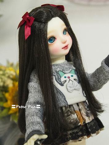 BJD Wig Girl Chocolate Hair Wig for SD/MSD/YOSD/ 1/8 Size Ball-jointed Doll