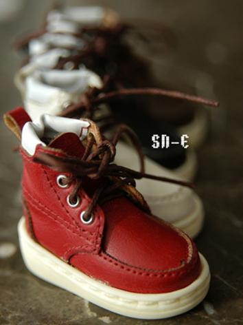 BJD Shoes Black/Red/Brown/White Flat Shoes for YOSD size Ball-jointed doll