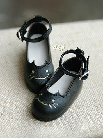 BJD Shoes Black Flat Shoes for SD/MSD/YOSD size Ball-jointed doll