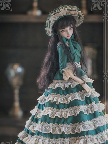 1/3 1/4 1/6 Blue/Green Western Dress for YOSD/MSD/SD Size Ball-jointed Doll
