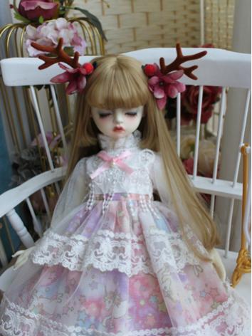 BJD Clothes Girl Pink Western Style Dress for SD/MSD/YOSD/Blythe Size Ball-jointed Doll