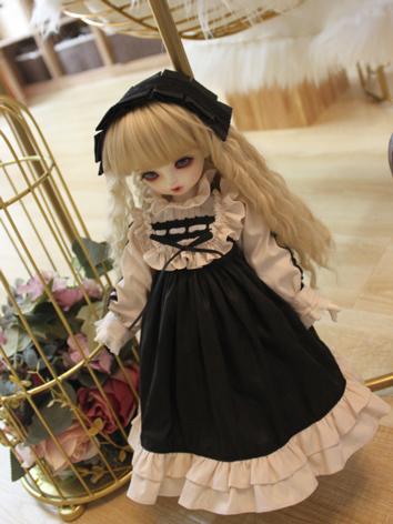 BJD Clothes Girl Black Western Style Dress for SD/MSD/YOSD/Blythe Size Ball-jointed Doll