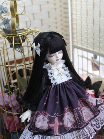 BJD Clothes Girl Purple Western Style Dress for MSD/YOSD/Blythe Size Ball-jointed Doll