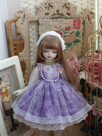 BJD Clothes Girl Purple Western Style Dress for SD/MSD/YOSD/Blythe Size Ball-jointed Doll