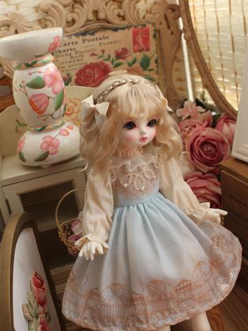 BJD Clothes Girl Blue Western Style Dress for MSD/YOSD/Blythe Size Ball-jointed Doll