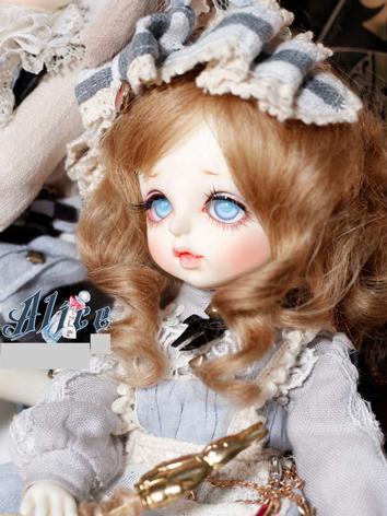 BJD Wig Girl Brown Long Hair Wig for 1/8 Size Ball-jointed Doll
