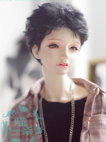 BJD Wig Boy Black Wig Hair for SD/MSD Size Ball-jointed Doll
