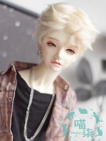 BJD Wig Boy Light Gold Wig Hair for SD/MSD/YOSD Size Ball-jointed Doll