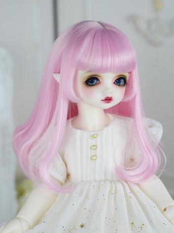 BJD Wig Boy Pink Curly Hair for SD/MSD/YOSD Size Ball-jointed Doll