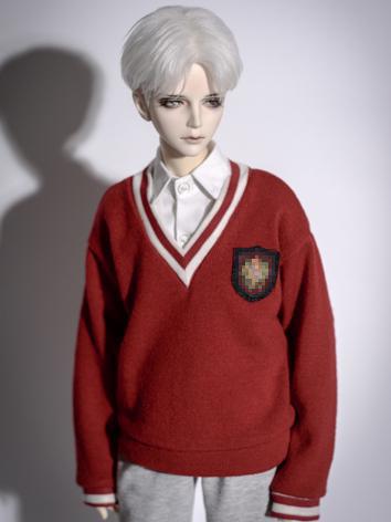 1/3 1/4 70cm Clothes Gray/Red Sweater A208 for MSD/SD/70cm Size Ball-jointed Doll