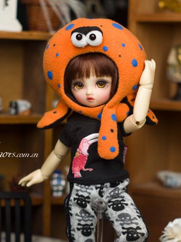 BJD Clothes Purple/Orange Octopus Hat for YOSD Ball-jointed Doll