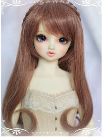 BJD 1/3 Wig Girl Brown Long Curly Hair for SD Size Ball-jointed Doll