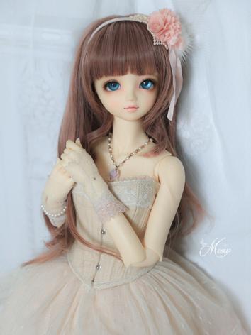 BJD 1/3 Wig Girl Wine Long Curly Hair for SD Size Ball-jointed Doll