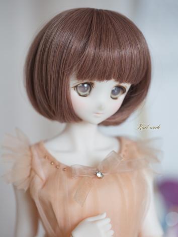BJD 1/3 Wig Girl Wine Short Hair for SD Size Ball-jointed Doll