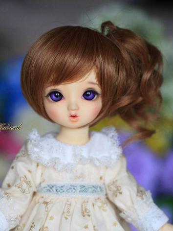 BJD 1/6 Wig Girl Brown Long Hair for YOSD Size Ball-jointed Doll