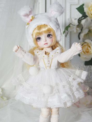 BJD Clothes Girl Green Dress Suit for SD/MSD Ball-jointed Doll
