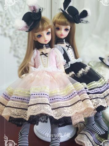 BJD Clothes Girl Pink Dress Suit for SD/MSD Ball-jointed Doll