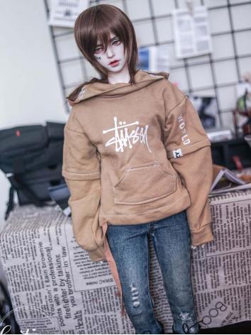 BJD Clothes Boy/Girl Khaki/Blue Hoodie for MSD/SD17/SD13/70CM Ball-jointed Doll