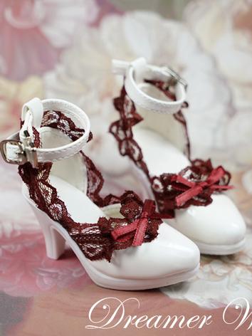 BJD Shoes Girl White shoes for SD Size Ball-jointed Doll
