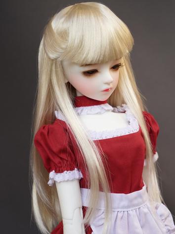 1/3 1/4 Wig Girl Linght Gold Hair Wig for SD/MSD Size Ball-jointed Doll