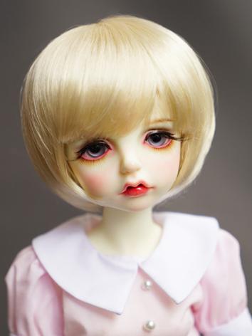 1/3 1/4 Wig Girl Linght Gold Short Hair Wig for SD/MSD Size Ball-jointed Doll