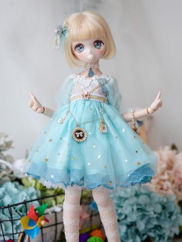 BJD Clothes Girl Blue Dress for MSD/MDD Ball-jointed Doll