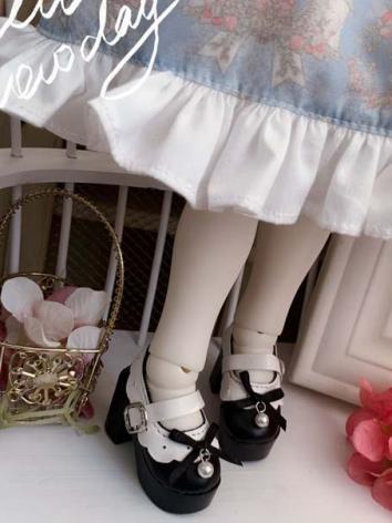 BJD Shoes Girl Black High-heeled Shoes for MSD Size Ball-jointed Doll