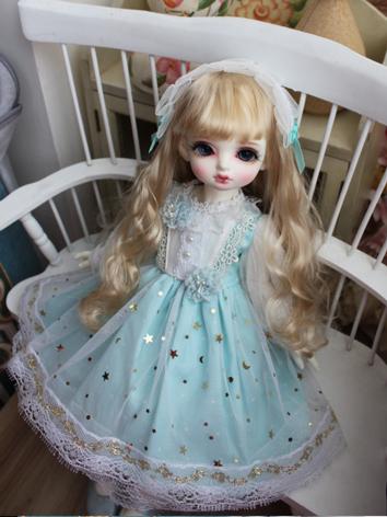 BJD Clothes Girl Blue Western Style Dress for SD/MSD/YOSD/Blythe Size Ball-jointed Doll